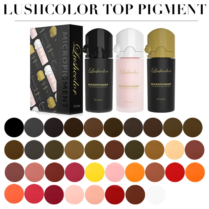 

Lushcolor Top Micro Pigments 12ml Tattoo Ink Permanent Makeup Microblading Ink Eyebrows Lips Pigment Semi Permanent Body Arts