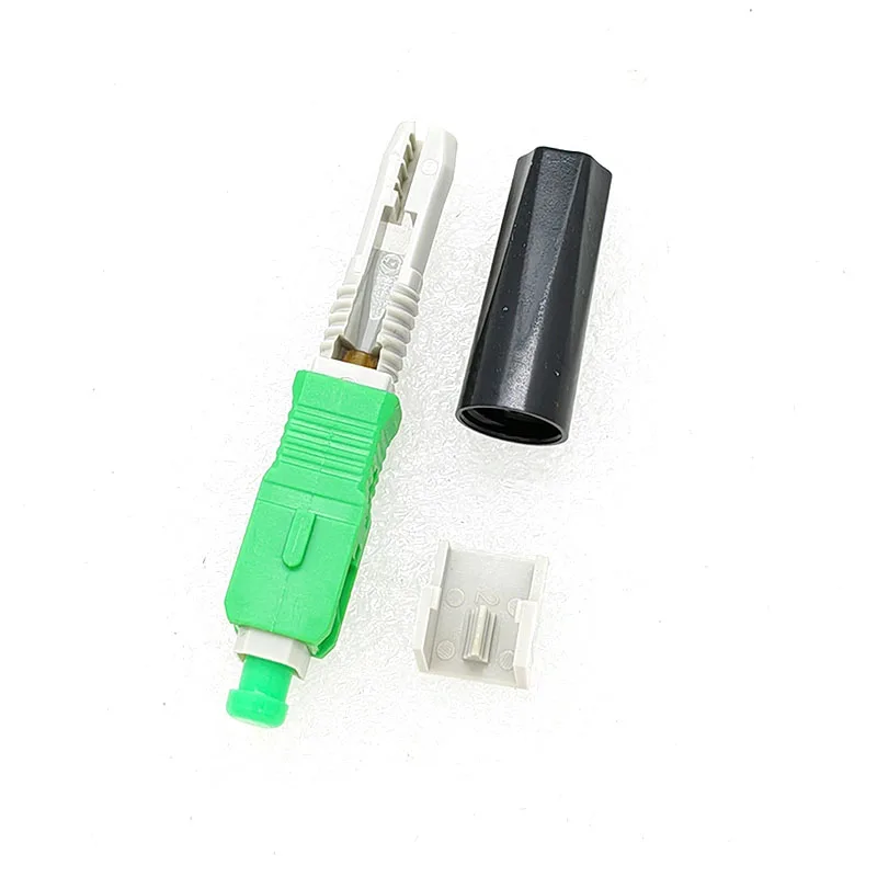 100PCS FTTH Pre-Bur SC UPC APC Fiber Optic Quick Connector Mechanical Fast Connector Adapter Factory Price Wholesale