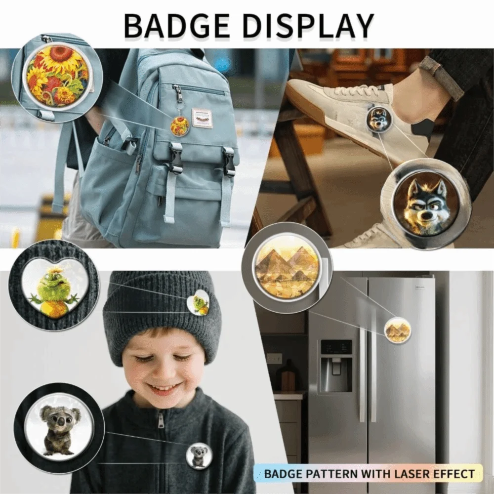 Máquina para hacer botones DIY mejorada, Kit de punzonado de insignias con 86 Uds. De piezas de botones, máquina de prensado de pines, máquina para hacer imanes para niños