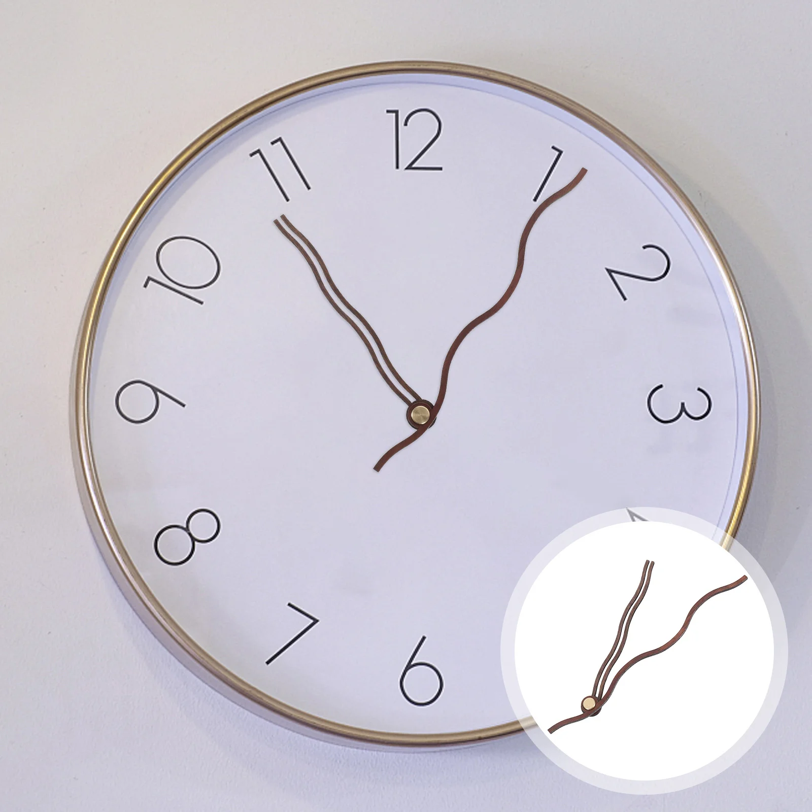 

5Sets Wooden Clock Hands Cross Stitch Copper Sleeves DIY Wall Clock Accessories Replacement Kit for Home Office School