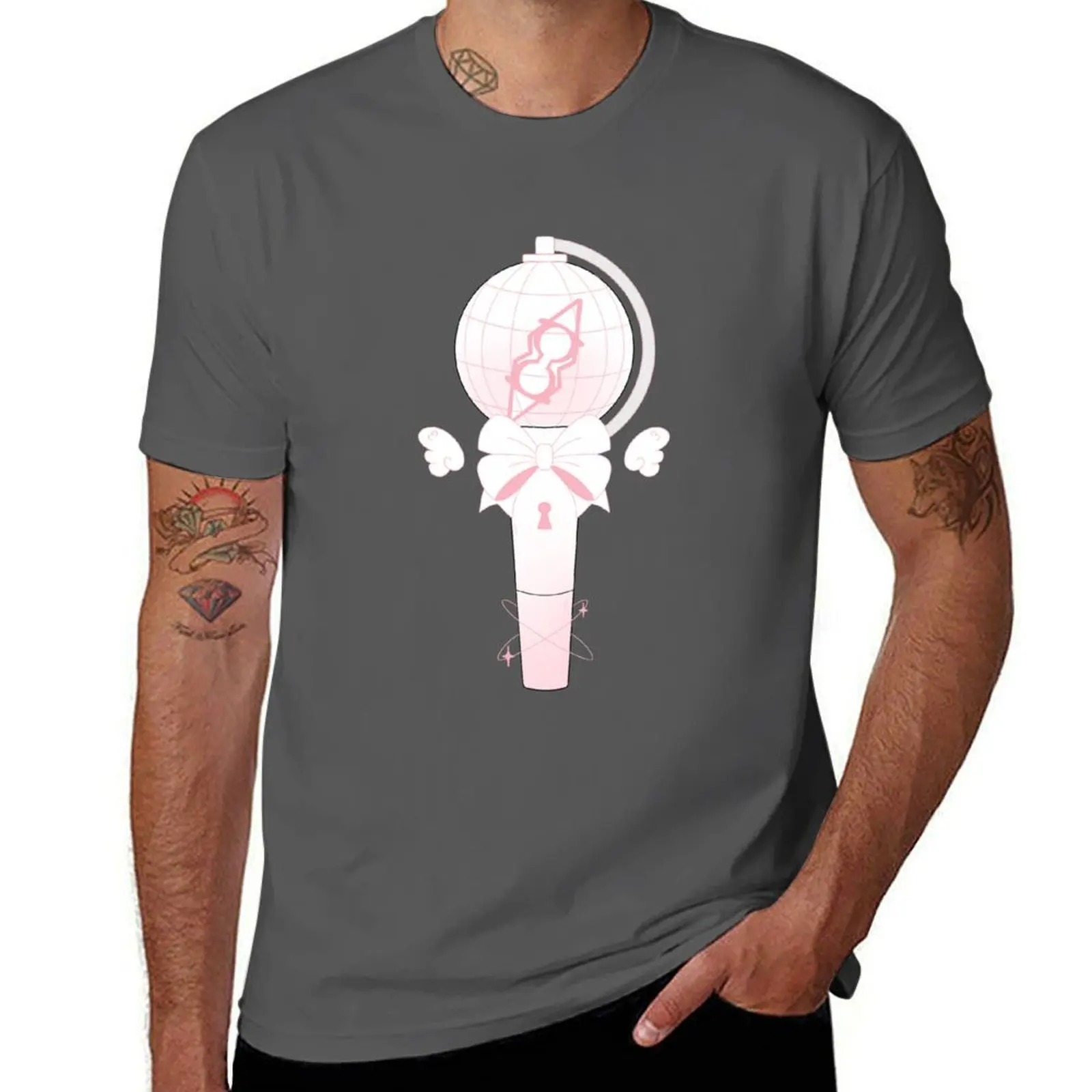 ateez lightstick kpop pink kawaii T-Shirt Casual Street Style Short Sleeve Tee