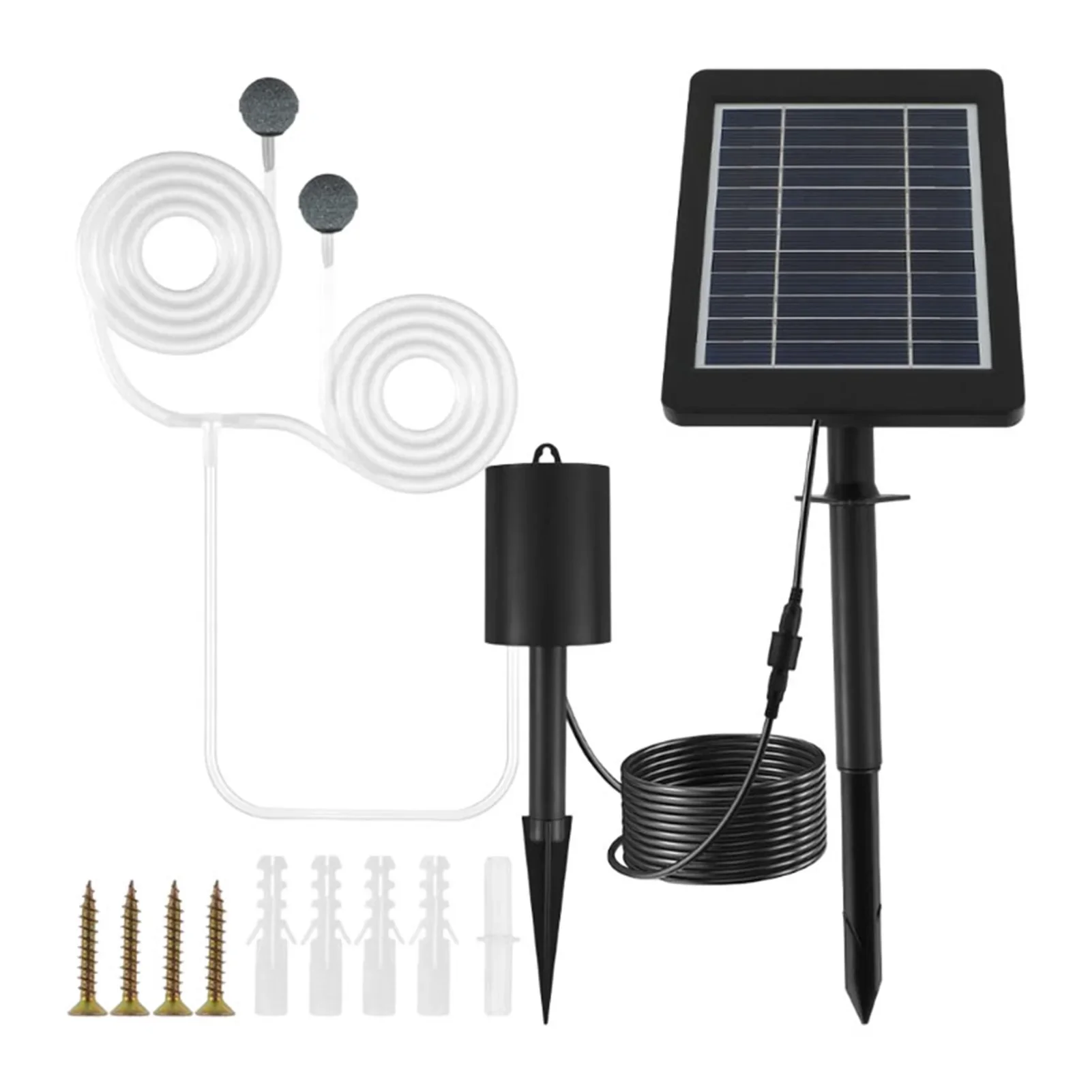 Solar Oxygen Pump 3W Air Pump Oxygenator Quiet Solar Energy Household Oxygen Pump Fishing Aquarium Durable Pond Fish Supply