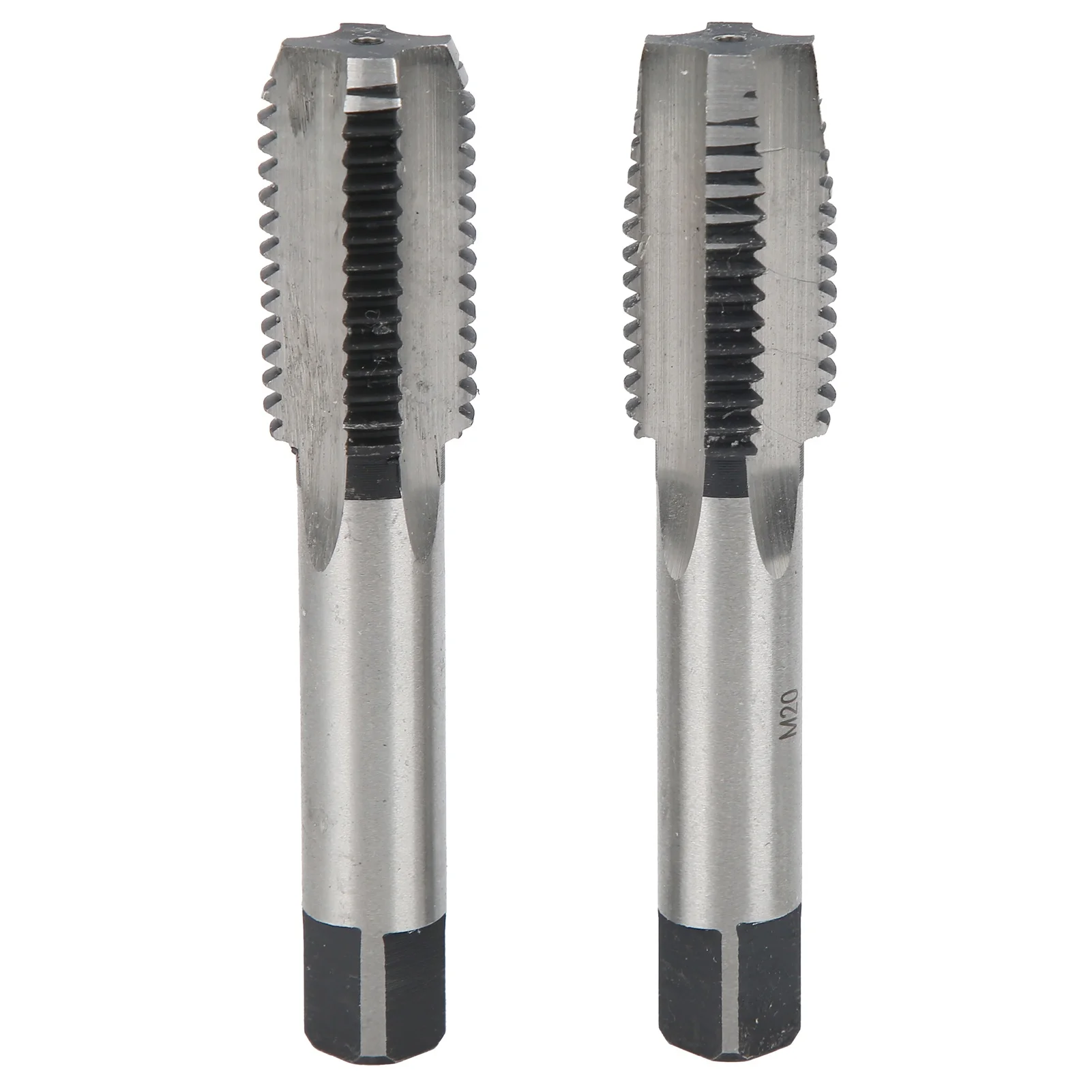 2Pcs First Second Hand Tap Metric M20 Thread Straight Flute Carbon Steel Tapping Tool