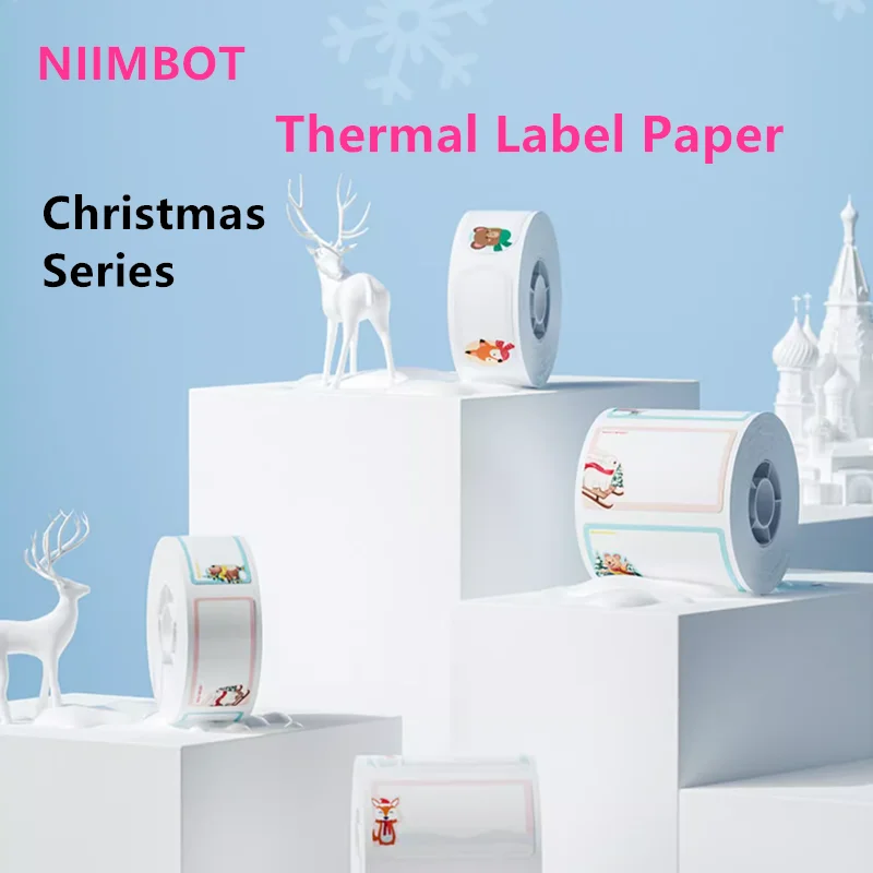 Niimbot H1 H1S D110 D101 D11 Thermal Label Printer Paper Home Storage Marking Label Ribbon Taper Kids Fun Sticker Christmas Gift