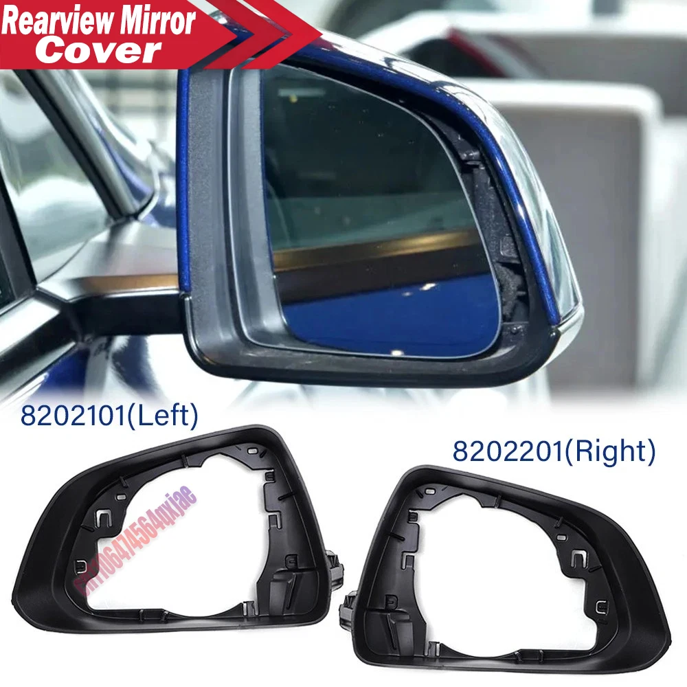 For Tesla Model Y 2020-2023 Rainproof Rearview Mirror Eyebrow Protector Cover Frame ABS Plastic Replacement Part