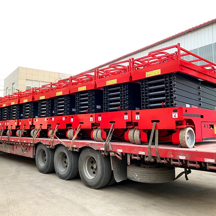 6m 12m Man Lifting Automatic Scissor Lift Hydraulic Scaffolding Self Propelled Warehouse Scissor Lift
