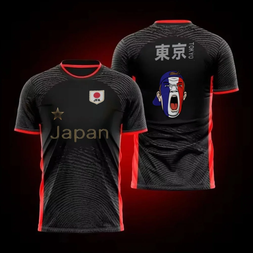 

Летняя популярная футболка с 3D-печатью для мальчиков и девочек, японская футболка с французскими элементами DIY 47, трикотажная футболка для спорта и отдыха