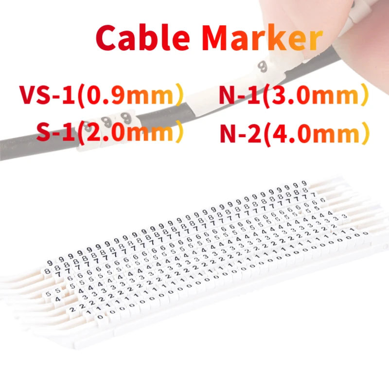 

Cable Markers Colourful C-Type Marker Number Tag Label For 0.9-4mm Wire Marker Tag Label Snap Type Number Tube Fiber Optic