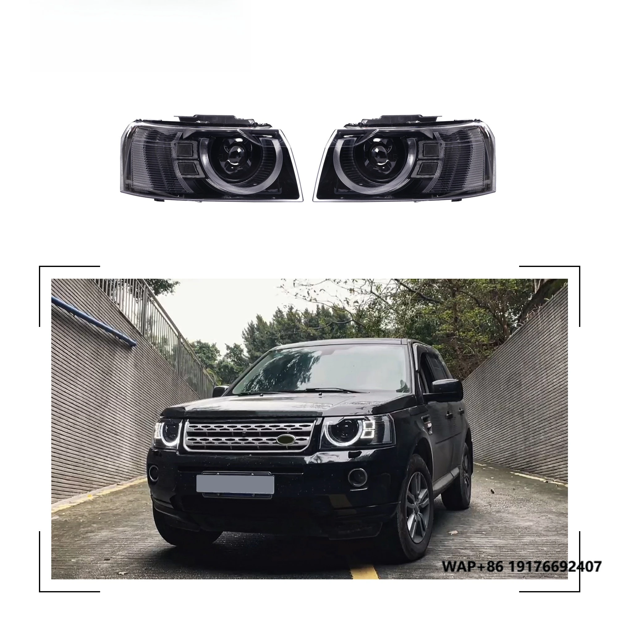 

Car High-Brightness Daytime Running Light Led Headlamp Car Headlight for Freelander 2 Upgrade to Defender
