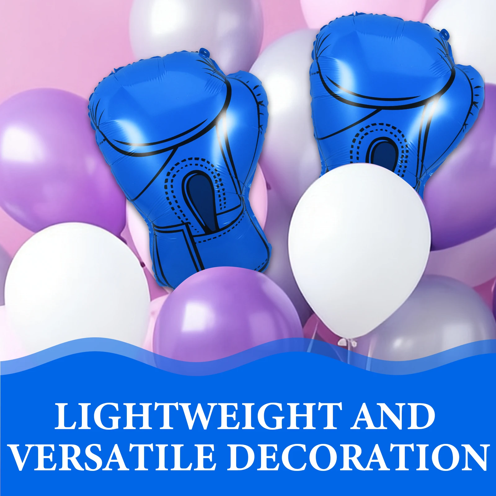 

6pcs Boxing Gloves Balloons Sports Theme Party Decorations For Night Birthday Wrestling Decoration
