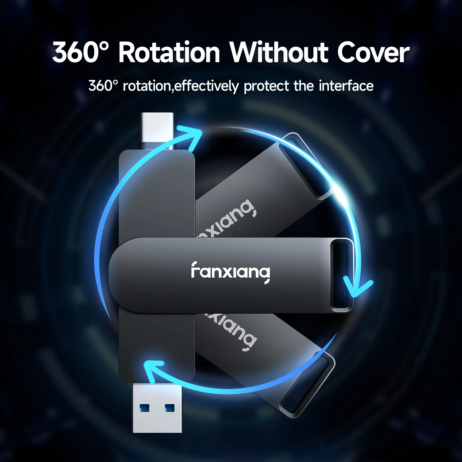 Fanxiang FF951 2000MB/s USB Flash Drive 20Gbps TypeC+10Gbps USB-A 512GB 1TB High Speed Solid State Pen Drive For Laptop Phone