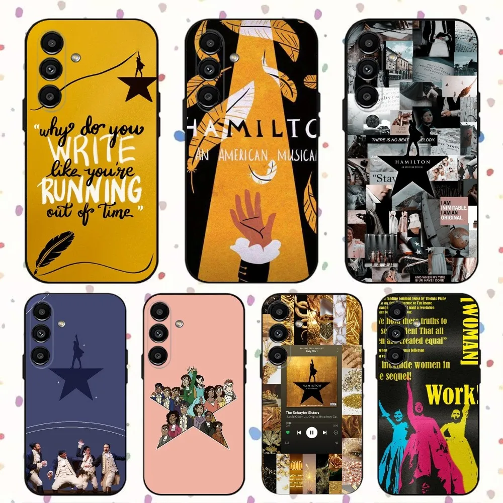 

Hamilton Musical Phone Case For Samsung S24,S21,S22,S23,S30,Ultra,S20,Plus,Fe,Lite,Note,10,9,5G Black Soft Cover