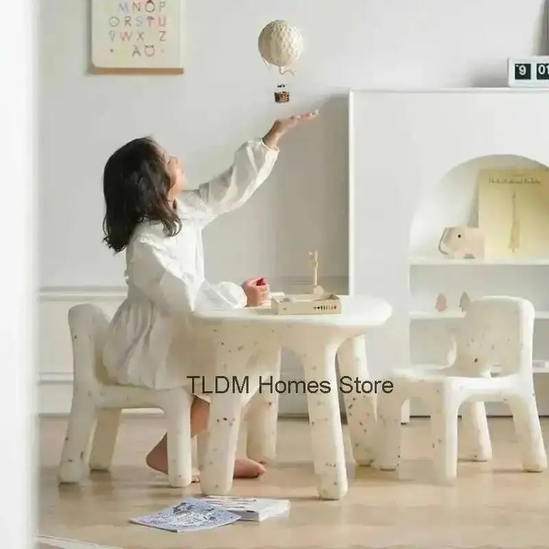 

Strong Chair Stool Children Kindergarten for Modern Table and Chairs Table Plastic Set Study Kids Durable Tables Furniture g