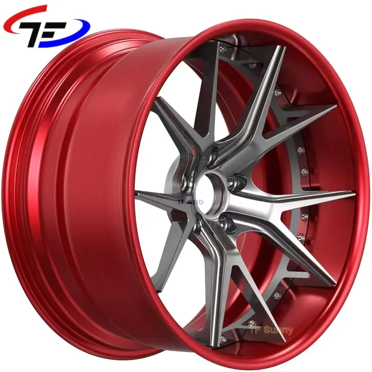 

Titanium 19 inch Customized Forged 2 pieces Alloy Aluminum Wheels 5*112