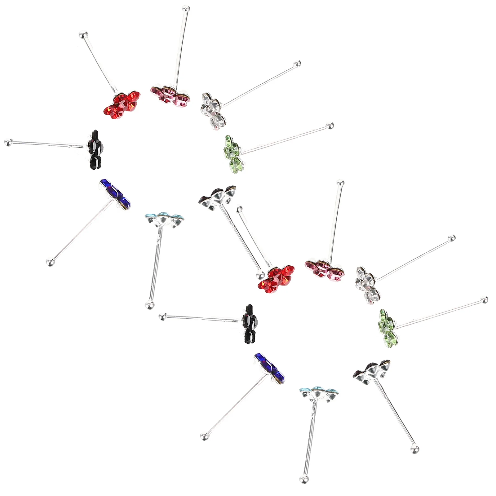 20 Stück Nasenstecker in Blumenform, Ringe, Helix-Piercing-Schmuck, bequem, Acrylform, Miss