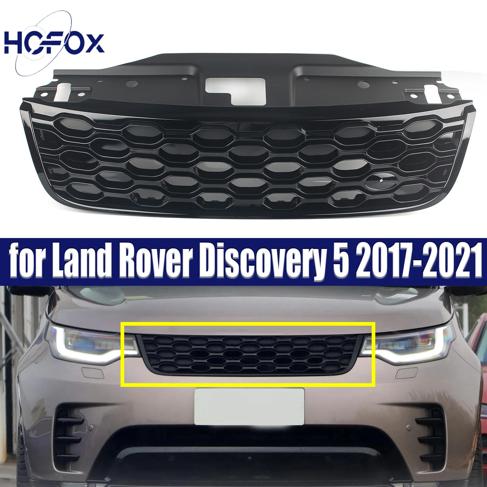 

Car Front Bumper ABS Grille Grill LR142424 for Land Rover Discovery 5 2017-2021 2018 2019 2020