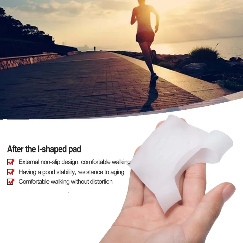 Plantillas correctoras de pies tipo O, almohadillas antideslizantes para hombres y mujeres, plantillas ortopédicas de silicona, herramienta para el cuidado de los pies, 1 par