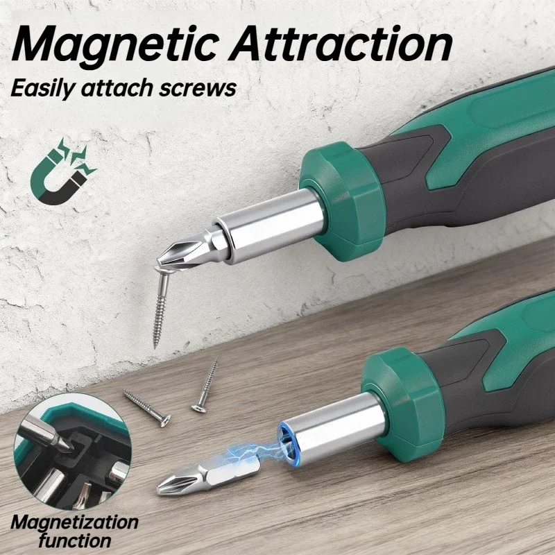 40PCS Wrench Set Magnetic Manual Wrench  Bidirectional Ratchet Mechanical Sleeve Multifunctional Workshop Wrenches Wrenches