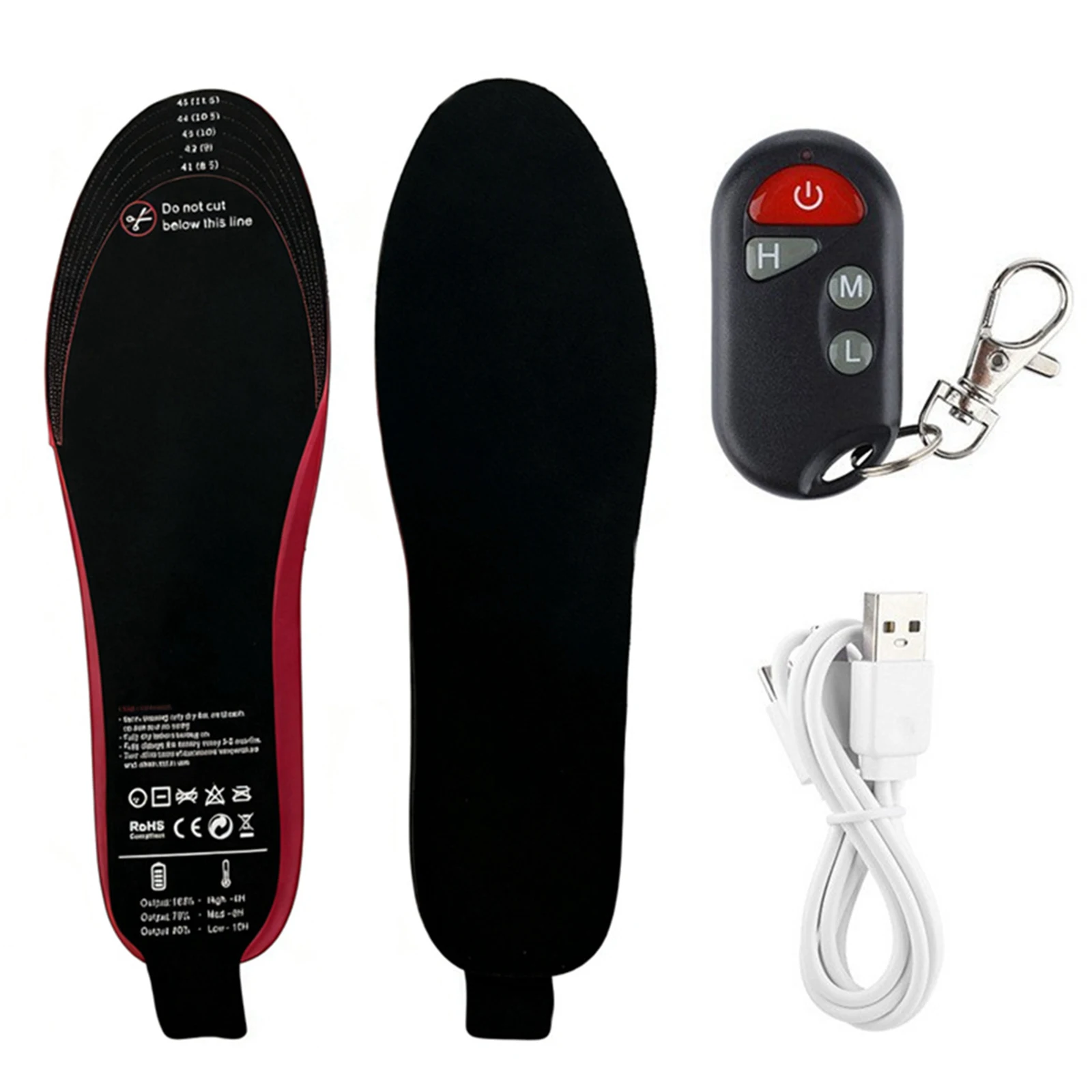 

Smart Heated Insoles 3-Temperature Adjustable Electric Heated Plantar Insoles Heated Insoles for Hunting and Outdoor Sports
