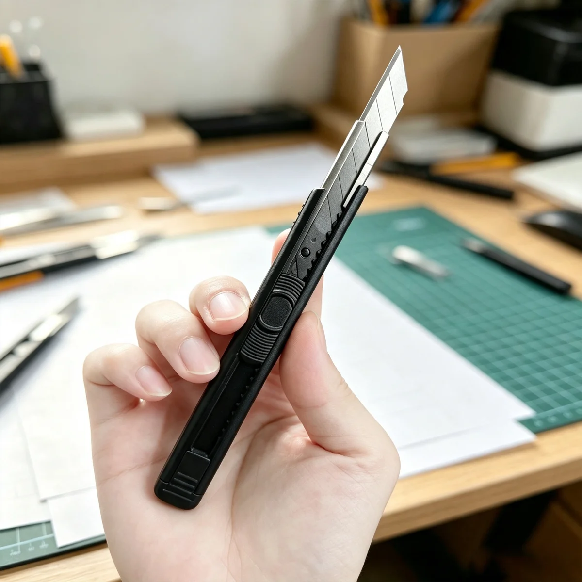 Stationery Utility Knife Metal 30° Small Paper Cutter 9MM Carbon Steel Blade For Unboxing CUT TOOL Art Supplies
