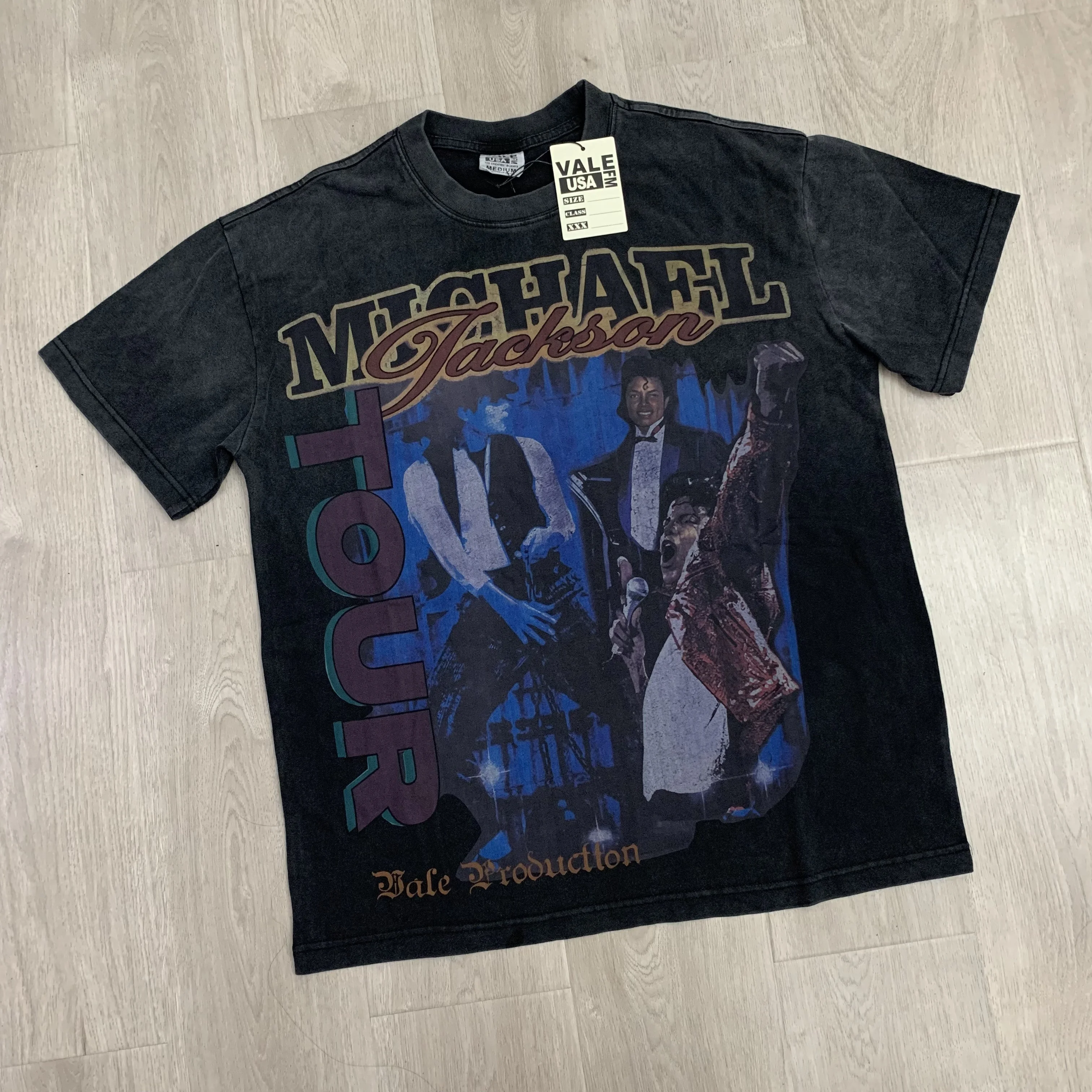 

Good Quality VALE VALLE T SHIRT Fashion Washed Hand Worn Men Women Summer Style American Style Graffiti Vintage VALLEY Tee