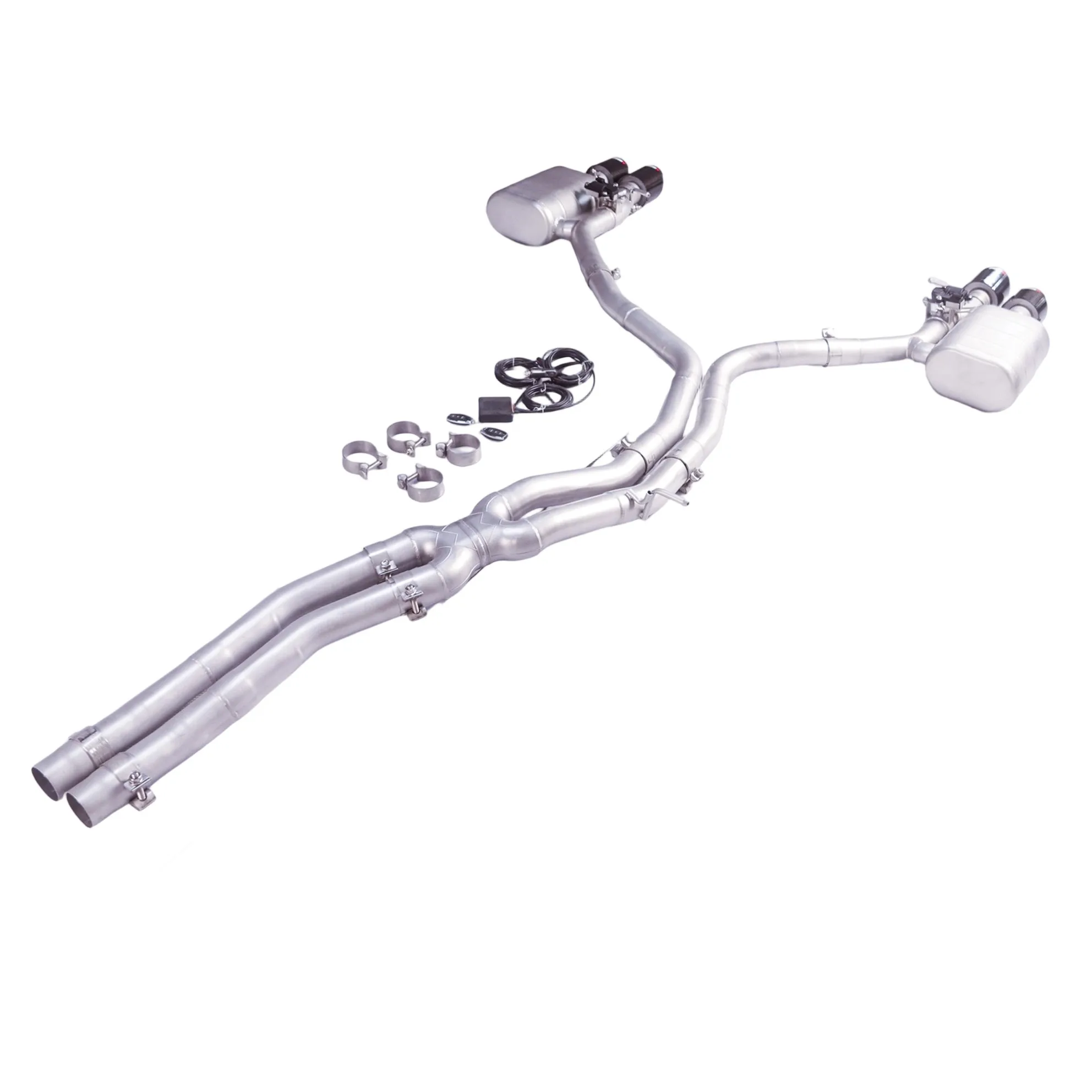 [Custom product] Suitable for 22 Audi S4 S5 3.0T B9 Catback stainless steel valve performance four outlet exhaust pipe