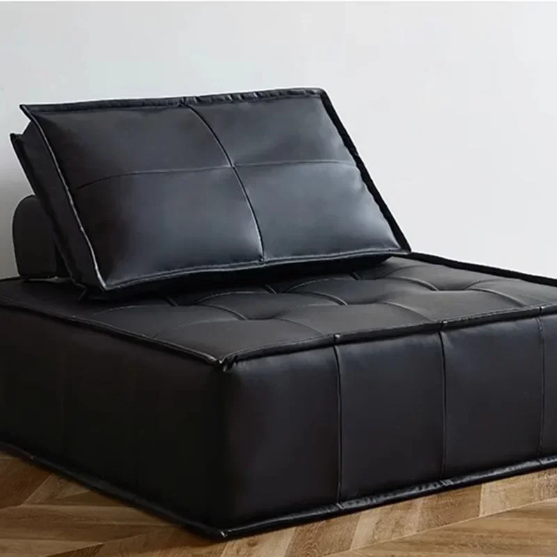 Sofás modernos de lujo para sala de estar, sillón de cuero nórdico perezoso, individual, casa pequeña, diseñador, relajante, Cama, muebles chinos