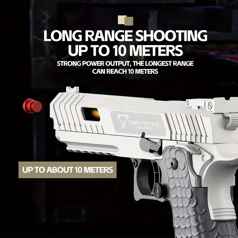 

Игрушечный пистолет Csnoobs для стрельбы на открытом воздухе с функцией непрерывной стрельбы и выброса гильз, идеально подходит для игр и на день рождения