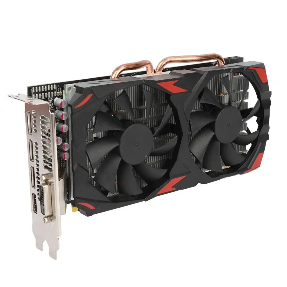 Neue RX580 Grafikkarte Dual Lüfter 8GB GDDR5 256Bit Effiziente Wärmeableitung Geräuscharmer Speicher Video Gaming Karte