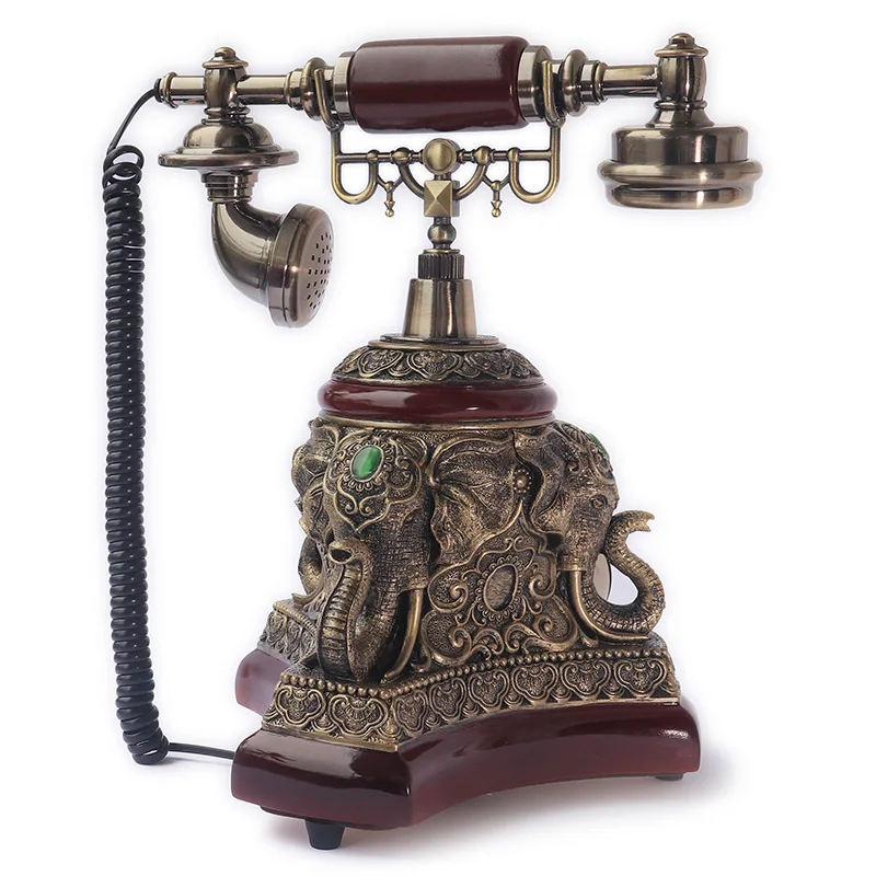 Vintage telephone, landline telephone, old-fashioned turntable telephone, wireless card 8319A