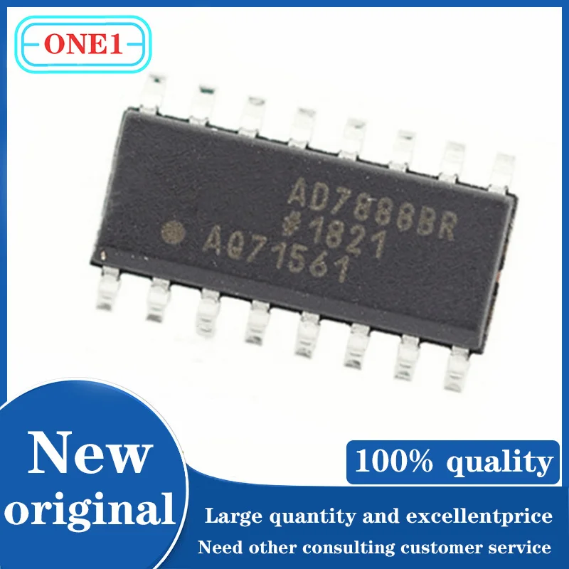 1PCS/lot Chip New original AD7888BRZ AD7888BRZ-REEL AD7888BR AD7888 IC ADC 12BIT SAR 16SOIC