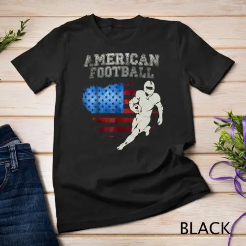 Vintage American Football T Shirt - Love Football, US Flag Unisex T-shirt