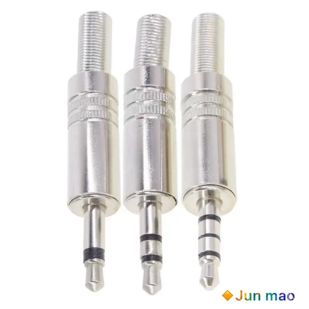 2/5PCS Metal Repair 3.5mm Male Headphone Plug Mono Stereo Audio Solder Cable Connector 3.5 2 3 4Pole Earphone Jack Adapter