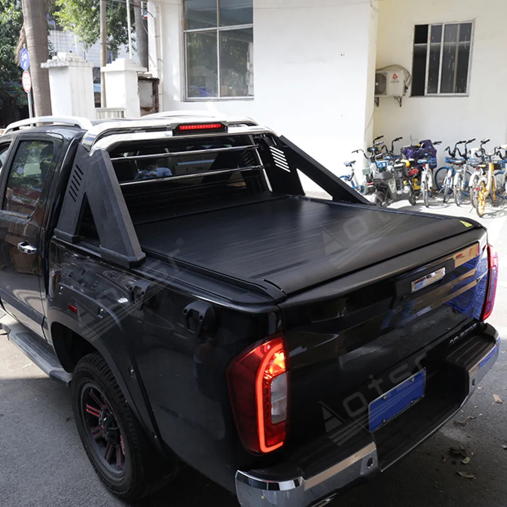 Car Trunk Lids For Foton Tunland Saupu Tuoluer Yutu9 Pickup Bed Tonneau Cover Retractable Roller Shutter Tail Box Cover Electric