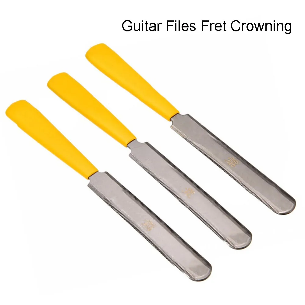 Precision Fretting and Slotting with the 3pcs Set Guitar Nut Files Fret Crowning Tool Kit Essential Luthier Repair