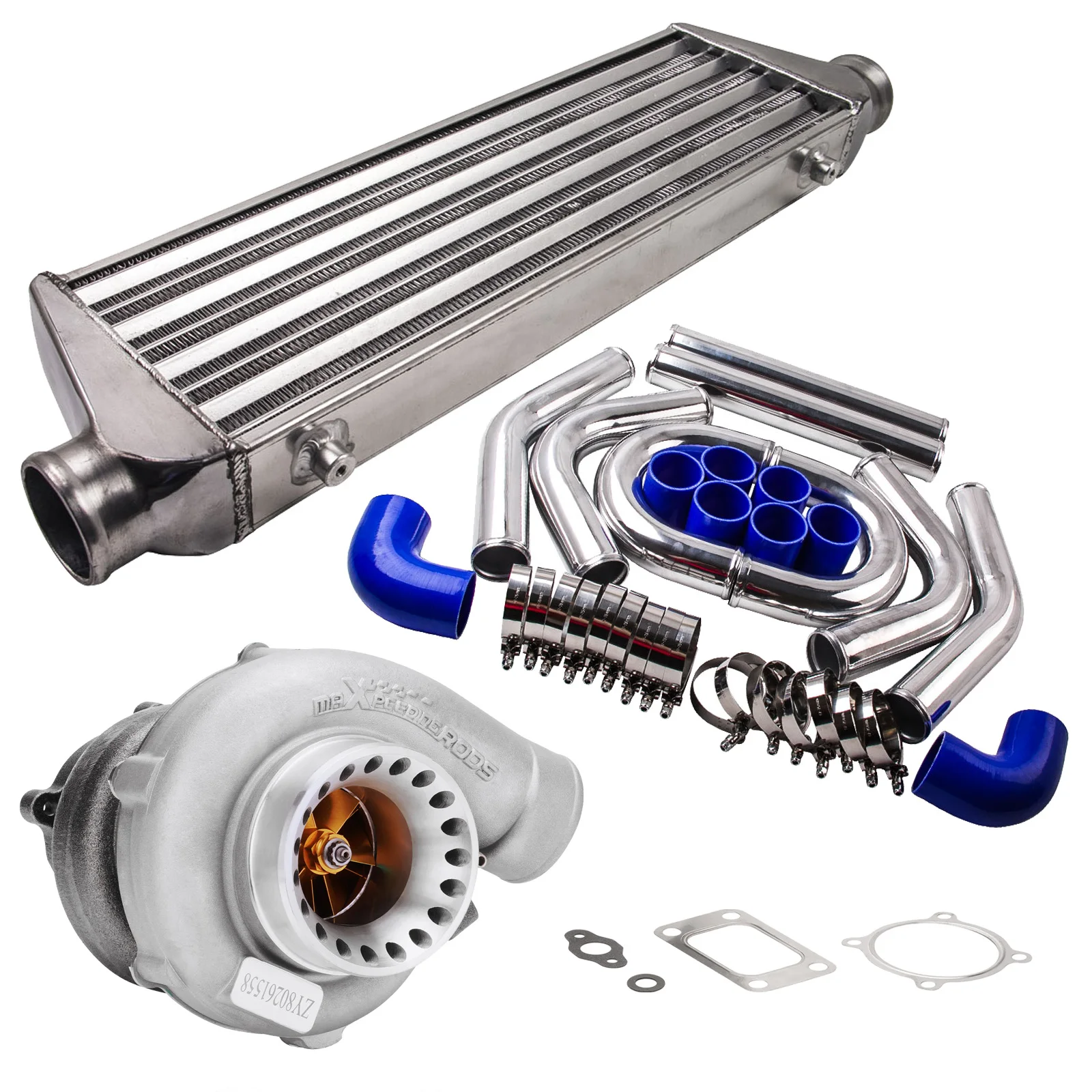 Universal Billet GT3582 Turbocharger Kit + Intercooler + 2.5