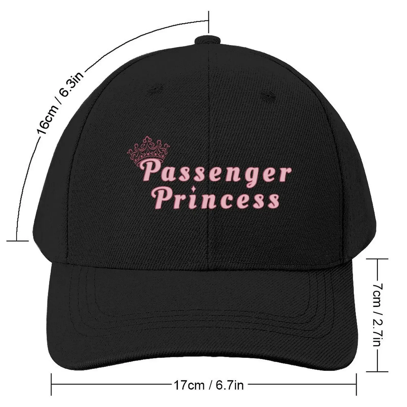 Passenger Princess Meme Passenger Seat Pink Crown Tiara Baseball Cap Uv Protection Solar Hat Wild Ball Hat Women's Beach Men's