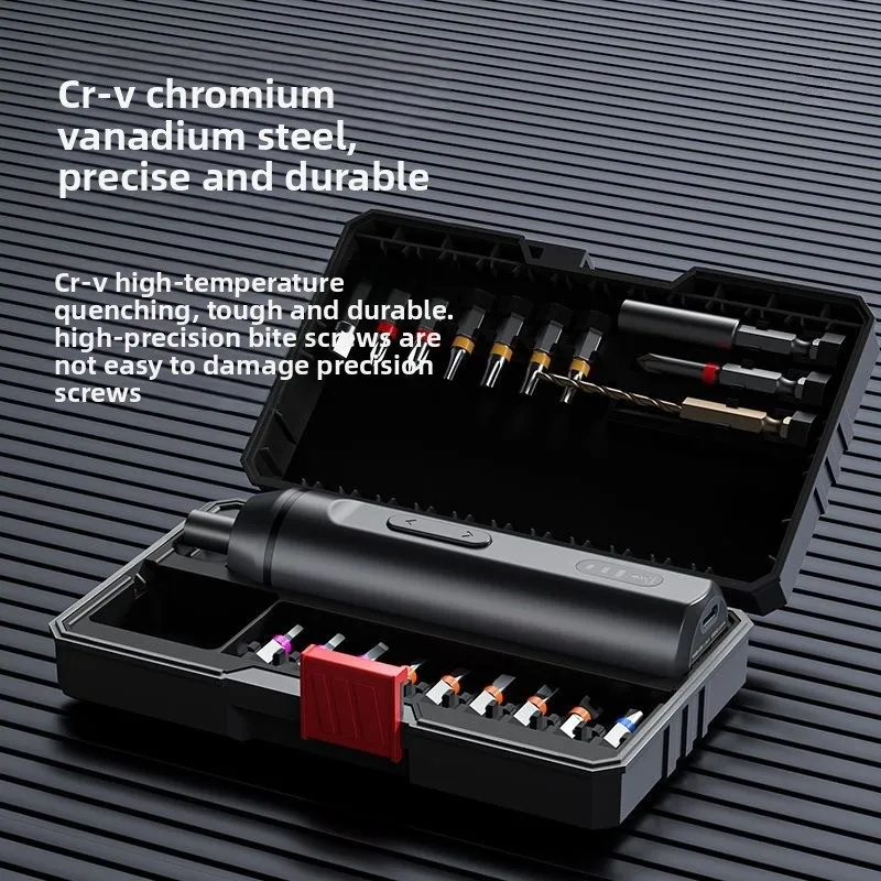 Rechargeable Electric Screwdriver Set, Multifunctional Mini Electric Driver, Portable Household Power Tool Combo Kit.