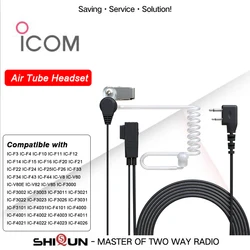 Auricular para ICOM Radio bidireccional IC-F14 auriculares acústicos para IC-F21 Walkie Talkie tubo de aire auriculares con micrófono PTT IC-F3/H6 Radios