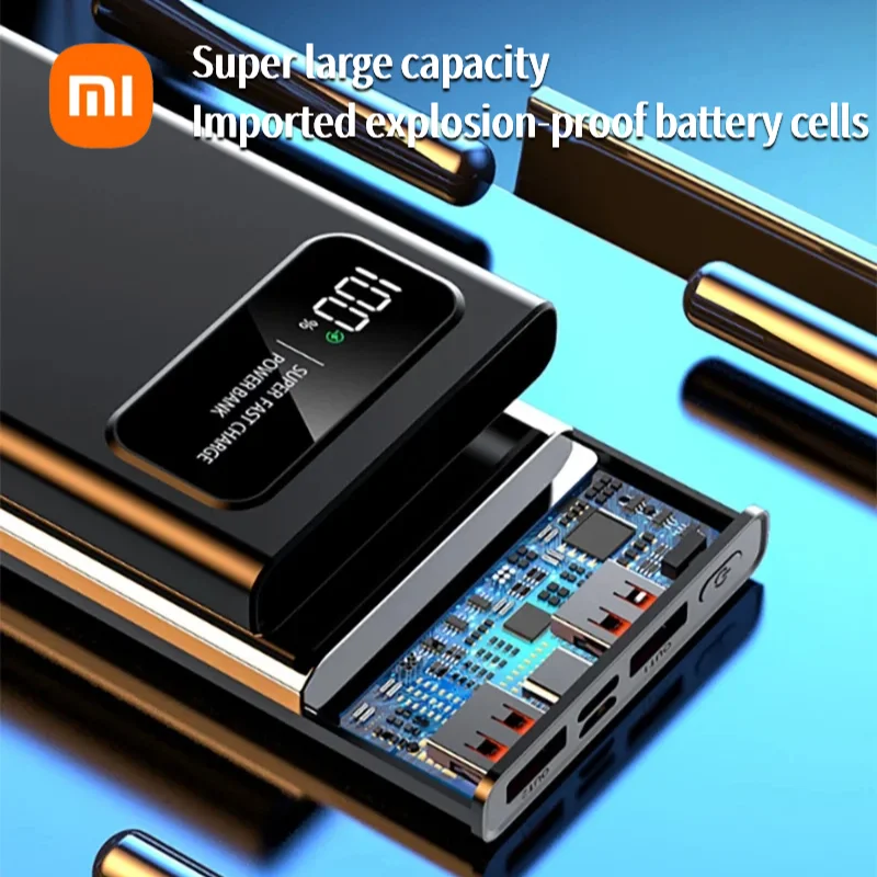 بنك الطاقة Xiaomi 120W شحن سريع للغاية 200000 بطارية خارجية محمولة ذات سعة كبيرة mAh للطاقة المتنقلة لهاتف آيفون الجديد