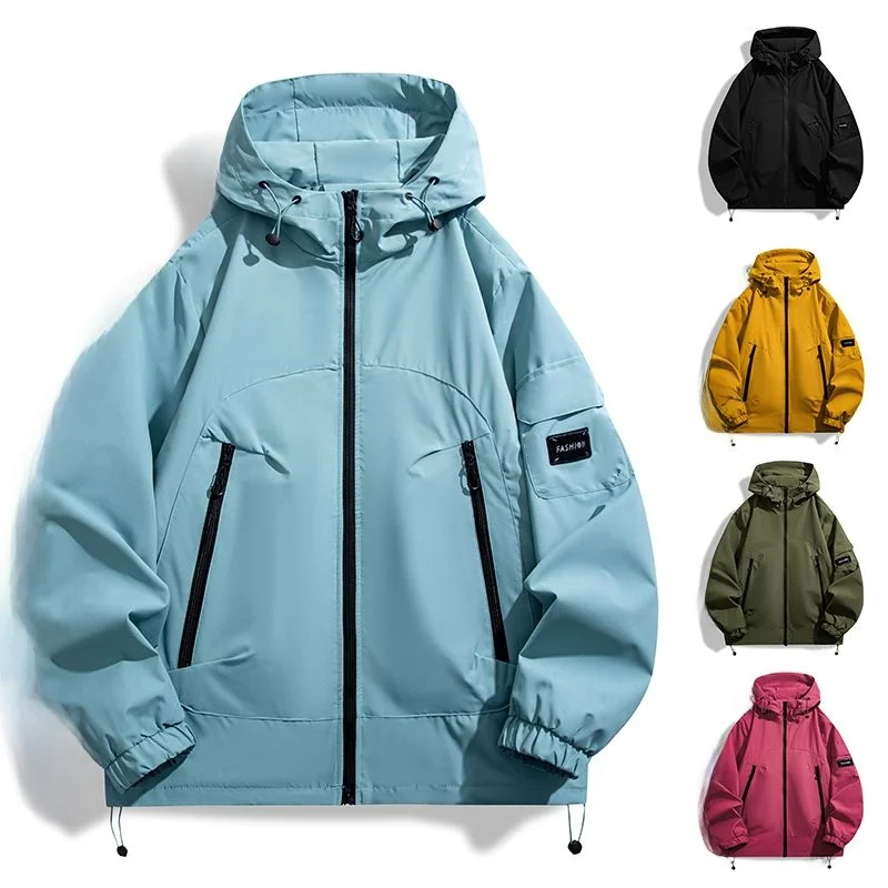 

ex Loose Fit Soft ell Jaet Windproof Waterproof Outdoor Climbing Clothes Spring Autumn Winter Faion Urban Sle Pol...