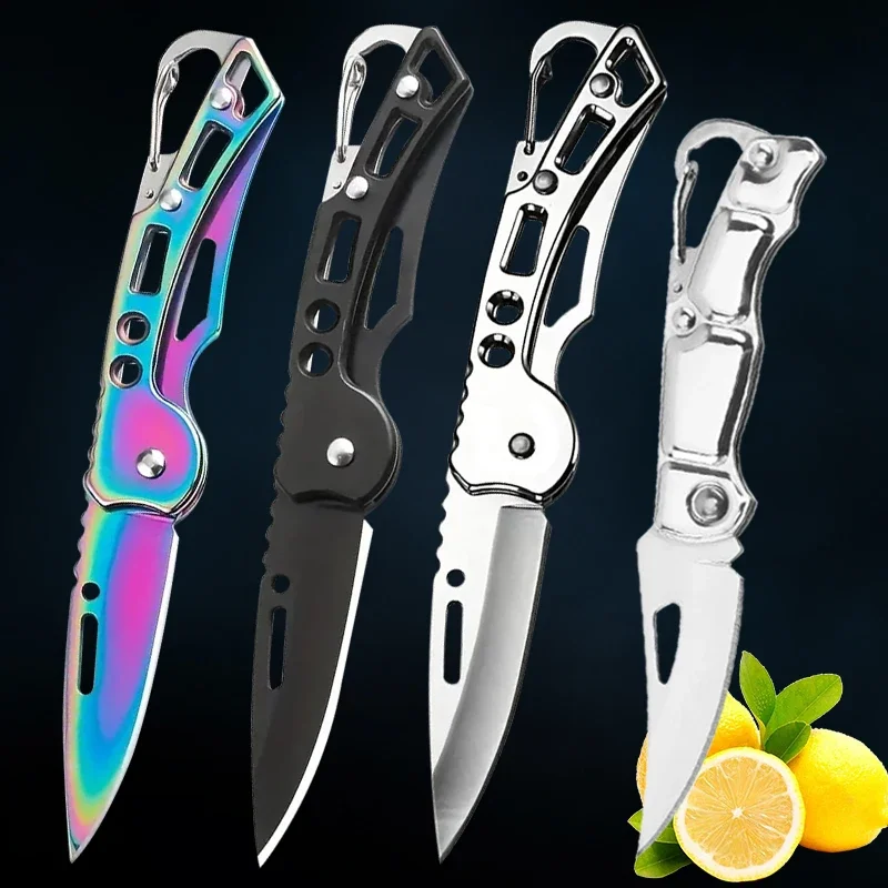 High-quality Folding Fruit Knife, Stainless Steel Outdoor Knife with Non-slip Handle for Kitchen Accessories Pocket Knife