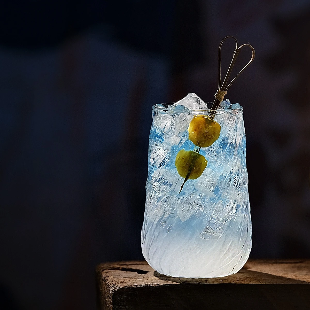 425ml Stone Patterned Glass Cup, Bar Wine Accessory Cocktail Glass, High-value Glacier Patterned Coffee Cup, Party Wine Glasses
