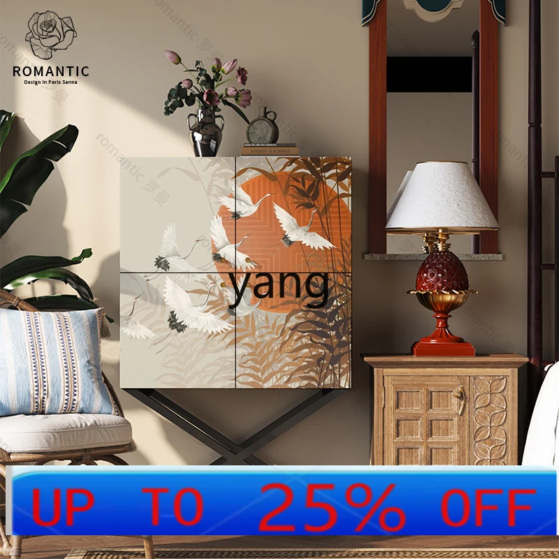 

LH solid wood chest bedroom wall locker multi-functional Chinese living room locker