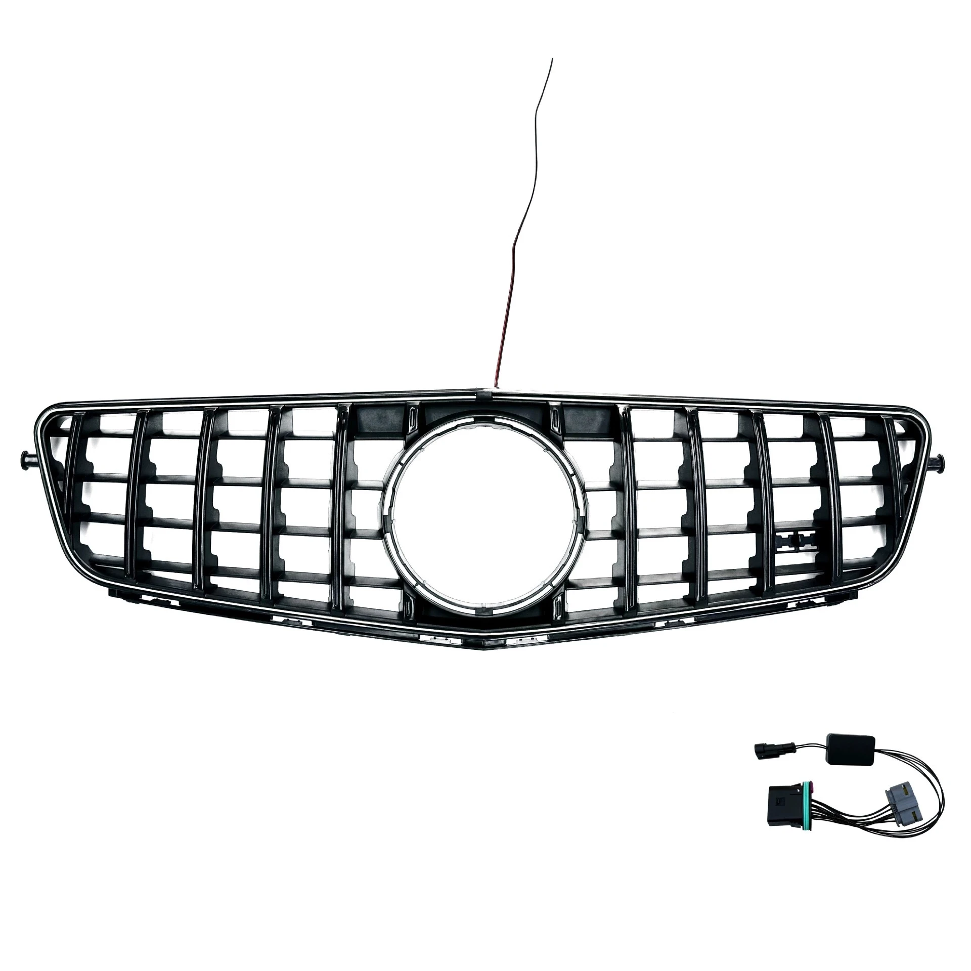 For Mercedes Benz C-Class W204 07-14 Vertical Bar AMG GT-R Luminous Grille Intake Large Label Suitable for Car accessories