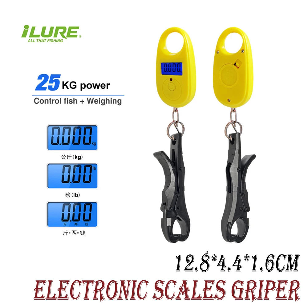 ILURE Portable Electronic Digital Backlight Fishing Scale Detachable Hanging Scale High Precision ABS Stainless Steel Accessorie