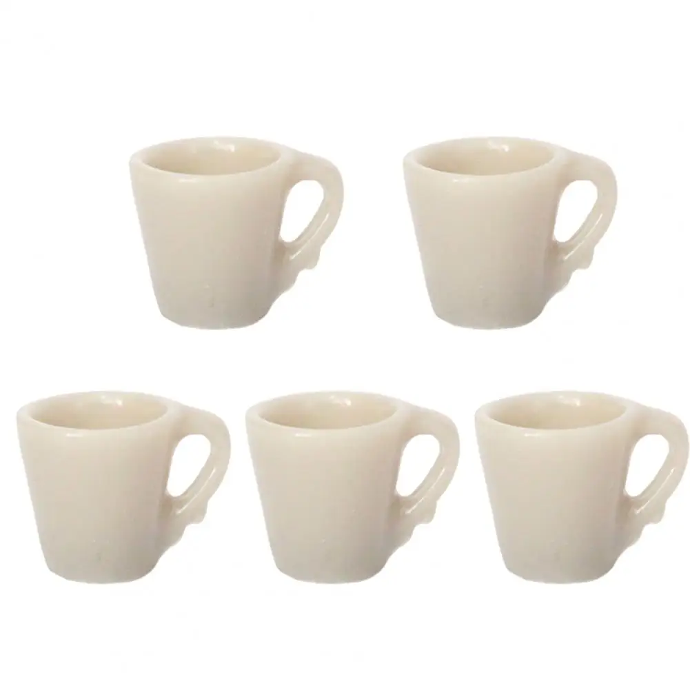 Soda Cup Model 5Pcs Small High Reduction Exquisite  Dollhouse Miniature Milk Tea Coffee Cup Micro Landscape