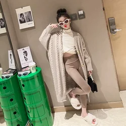 Autumn Winter Vintage Full Sleeve Girl Cardigans Knitted Sweater Jackets Casual Long Sweaters Cardigan Girls Children's Clothing