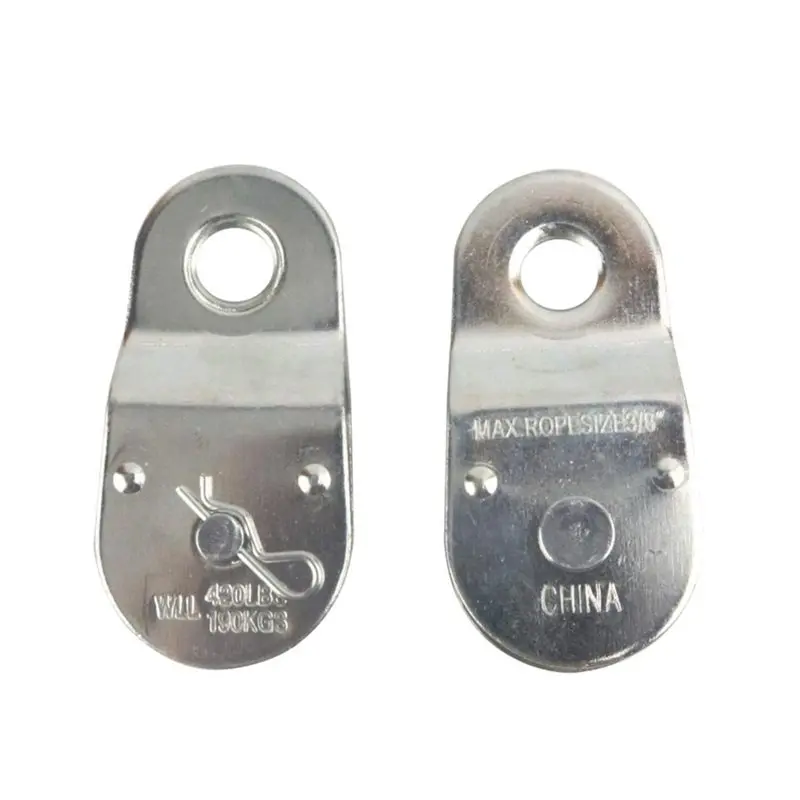 

AB66-Fixed Single Pulley 1-1/2", Fixed Eye Steel Design For Rope And Cord, Indoor Outdoor Use- 2 Pack