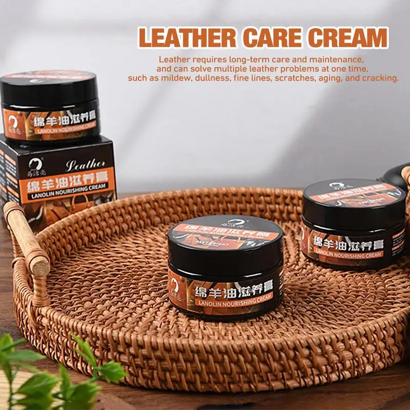 Leather Furniture Conditioner Leather Repair Cream Multipurpose Household Leather Care Product For Saddles Jackets Shoes Bags